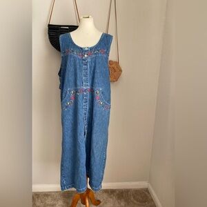 Street Blues Floral Denim Button Dress